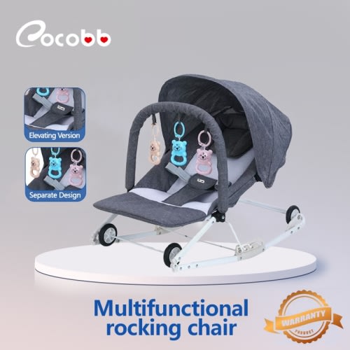 COCOBB Gentle Glide Portable Rocker  Foldable Infant Seat with Sunshade for Napping and Lounging