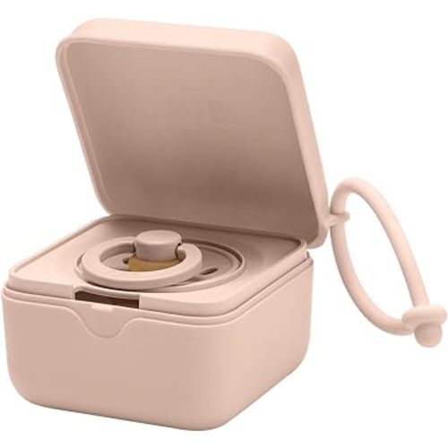 BIBS Pacifier Box with Loop for Storing & Carrying Soothers | 100% BPA Free Material | Designed & Made in Denmark | Cloud