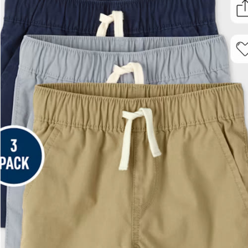 Baby And Toddler Boys Woven Pull On Jogger Shorts 3-Pack - MULTI | The Children's Place
