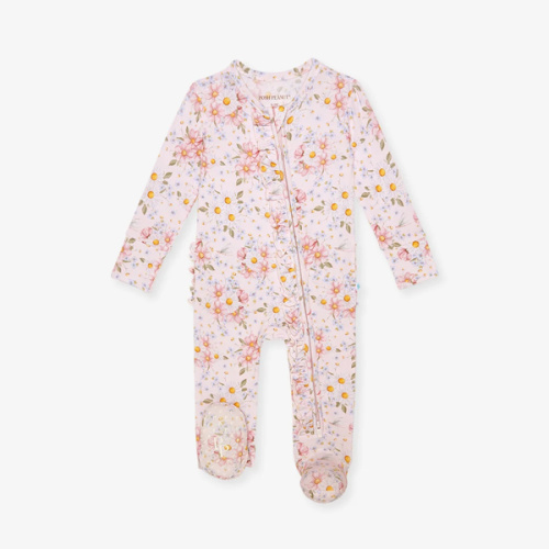 Jillian Footie Ruffled Zippered One Piece