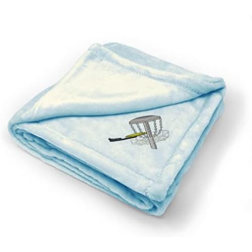 Custom Embroidery Nursery Bedding Baby Blankets for Boys & Girls Disc Golf A