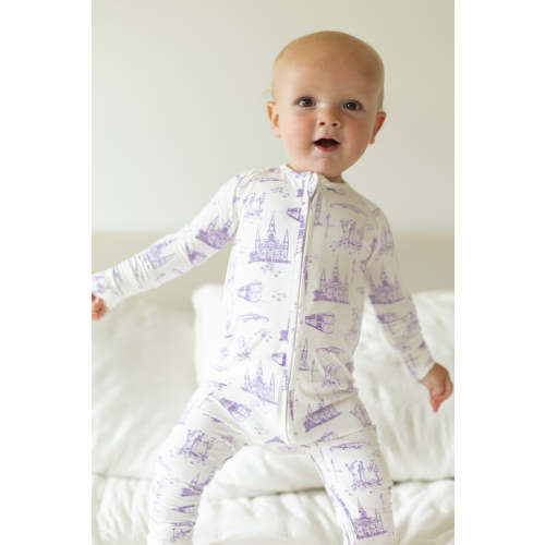 Lavender Toile Double Zipper Bamboo Sleeper
