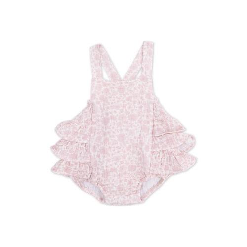 Harper Floral Cotton Muslin Ruffle Bodysuit
