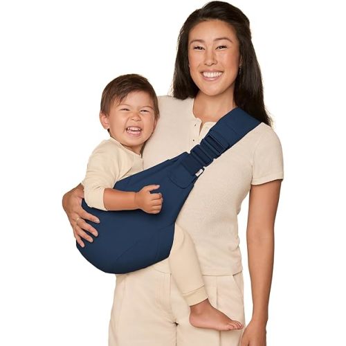 Ergobaby Upsie Hip Sling – Midnight Blue Baby Carrier – Lightweight, Adjustable Sling for Toddlers – Breathable & Ergonomic Design