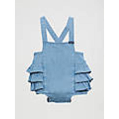 Baby Girl's Denim Ruffle Bodysuit