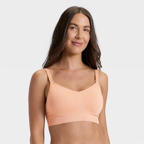 Women's Nursing Lightly Lined Seamless Bralette - Auden™ Pearl Tan M