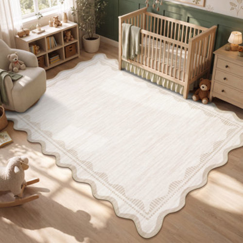 George Oliver Modern Border Washable Area Rug for Living Room Bedroom Hallway | Wayfair