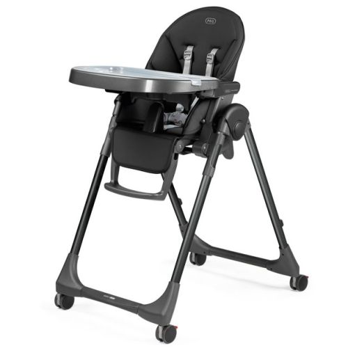 PEG Prima Pappa Zero 3 Standard High Chair - True Black: Adjustable Height, BPA-Free, Converts to Youth Seat, Machine Washable