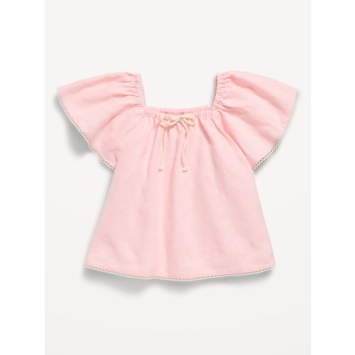 Printed Double-Weave Top for Toddler Girls