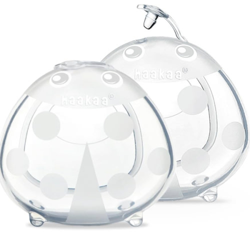 haakaa Ladybug Breast Milk Collector - Soft Breast Shells | Wearable Nursing Cups | Breastmilk Saver| Letdown Catcher for Pumping,Breastfeeding Moms,Protect Sore Nipples-2.5 oz/75 ml,2pcs