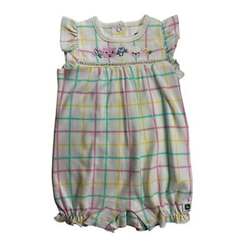 John Deere Infant Girl Romper Window Pane at Tractor Supply Co