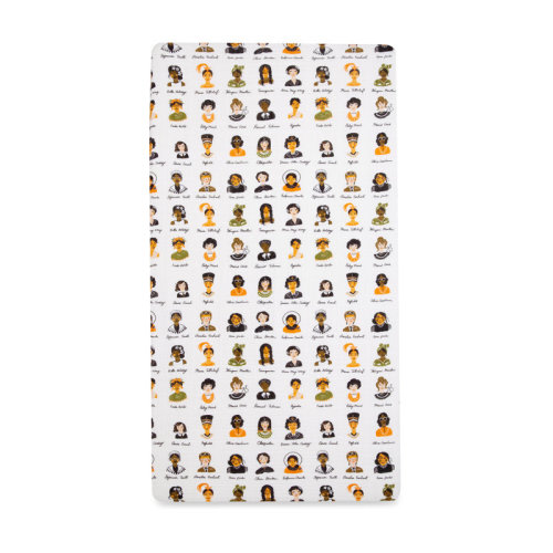 babyletto Women in History Muslin Fitted Crib Sheet | Wayfair