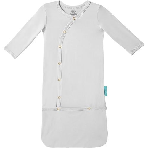 PurComfy Supersoft Baby Sleeper Gowns, Premium Bamboo Viscose Infant Nightgown Sleepers Preemie Newborn Snap Bundler