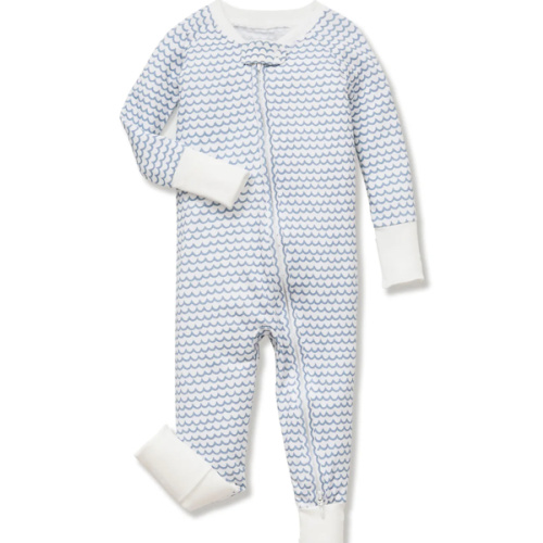 Baby's Pima Peekaboo Romper in La Mer