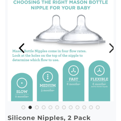 Silicone Nipples | Glass Baby Bottles | Mason Bottle