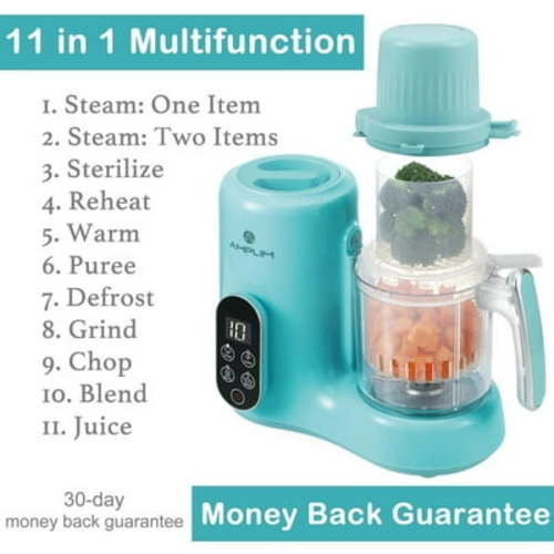 Amplim 11-in-1 Electric Baby Food Maker with Steam, Blend, Puree, 1 Piece