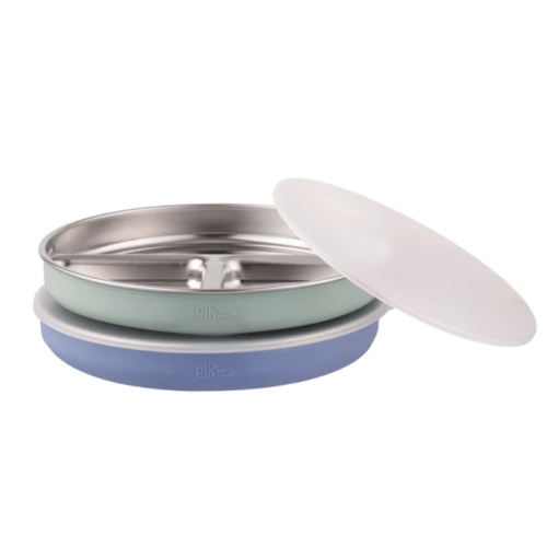 7.8" Stainless Steel Divided Plates with Suction Sleeve