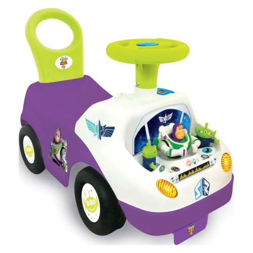 Kiddieland Plays Music Unisex Kid Push & Pedal Ride-On, Purple White, 22.50 x 10.25 x 14 in
