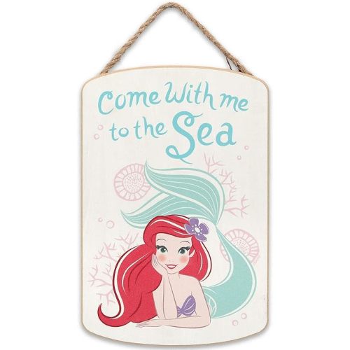 Disney The Little Mermaid Hanging Sign - Ariel Wall Art - Come With Me To The Sea