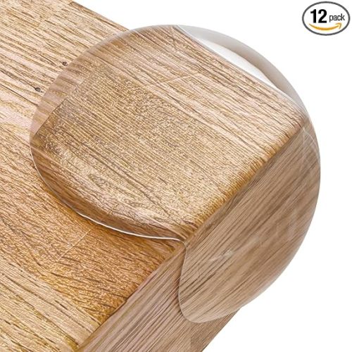 Baby Proofing Corner Protectors Guards - Furniture Edge Protector for Babies & Kids - Safety Guards & Cushions for Table, Desk, Crib, Fireplace, Corners & Edges | Clear, Safe | 12 Bumpers Pack