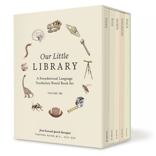 Our Little Library Vol. 3: Dinosaurs, Space, Tools, Bugs, and Sports Board Book Set for Boys & Girls (Tabitha Paige Children's Book Series)