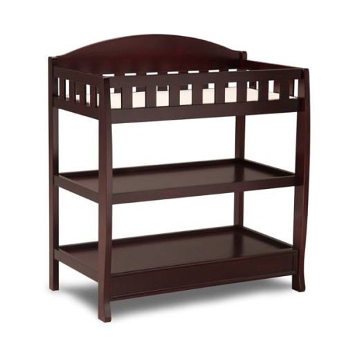 Delta Children Infant Changing Table with Pad, Espresso Cherry