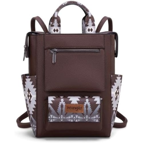 Montana West Wrangler Aztec Women Backpack Purse Convertible Fashion Ladies Anti Theft with Adjustable Strap WG-BG-219-9112-DCF
