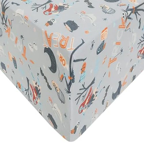 Copper Pearl Premium Fitted Knit Crib Sheet/Toddler Sheet 'Nightmare Before Christmas'