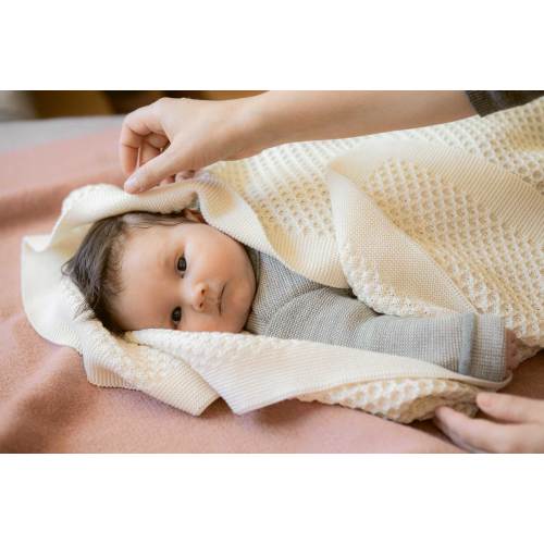 Wool or cotton baby blanket