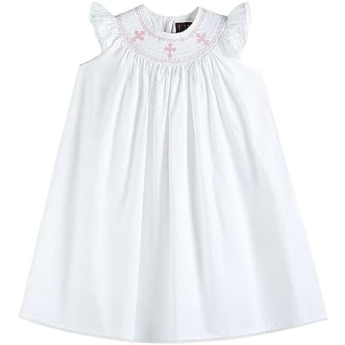 Lil cactus Baby and Girls Smocked Bishop Dress