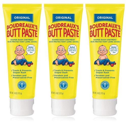 Boudreaux's Boudreaux's Butt Paste, Diaper Rash Ointment, Tube 4 oz (Quantity of 3)