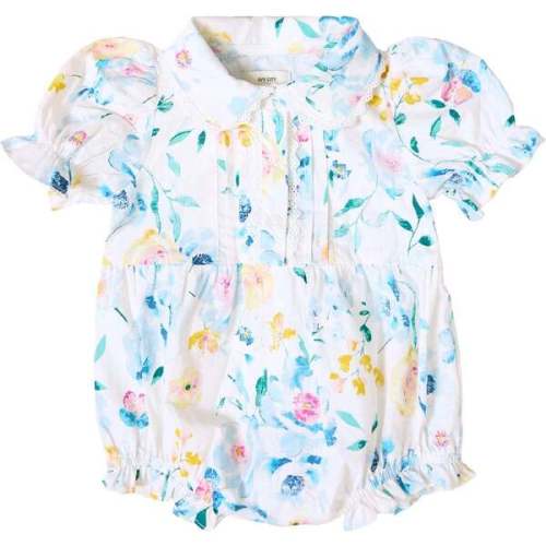 Baby Sophia Romper in Blue Bouquet - Ivy City Co | Maisonette