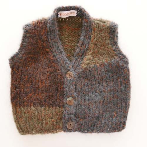 Hand knitted vest - Brownies