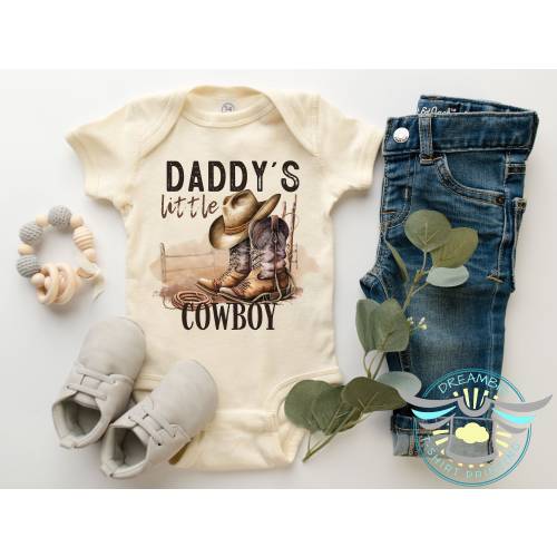 Cowboy Baby Onesie® Daddy&#39;s Little Cowboy Baby Onesie® Country Boy, Cowboy Boots, Country Life, Ranch Life, Cute Boy Farm Onesie® Bodysuit