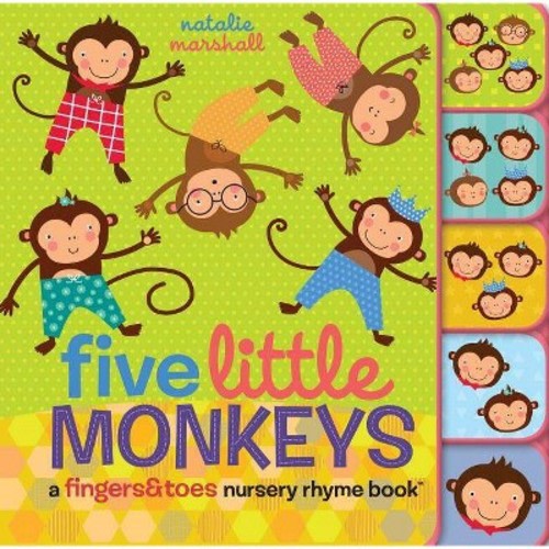 Five Little Monkeys - by Natalie Marshall (Board_book)