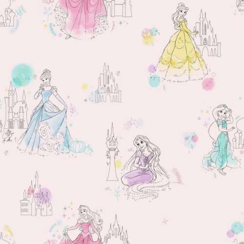 56 sq. ft. Disney Princess Pretty Elegant Wallpaper