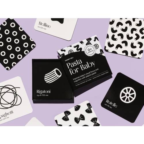 Pasta Baby Flash Cards: High Contrast Sensory Toy, 0+ Months