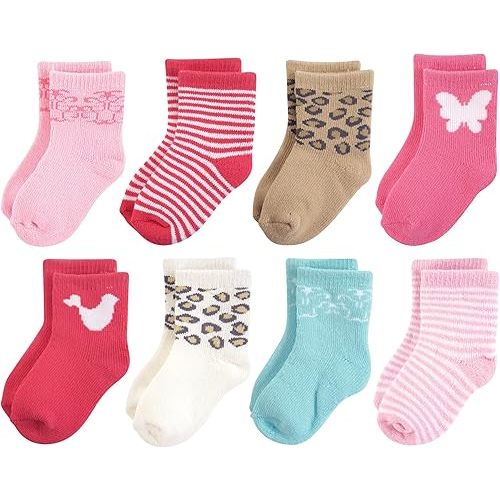 Luvable Friends baby-girls Fun Essential Socks Multi-pack