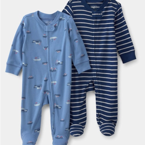 Baby Boy 2-Pack Boat Sleep & Play Pajamas - Blue | Carter's