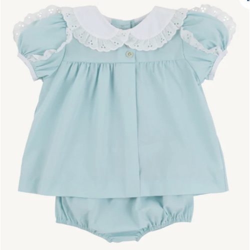 Mary Baker Bloomer Set - Old Greenwich Green with Worth Avenue White