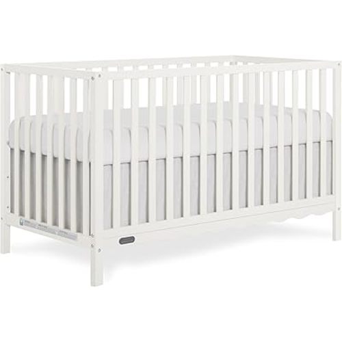 Dream On Me Synergy Wave 5-in-1 Convertible Crib in Cannoli Cream, JPMA & Greenguard Gold Certified, Converts from a Baby Crib to a Toddler Bed, Daybed, and Full-Size Bed