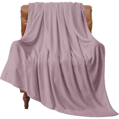 BEDELITE Fleece Blanket Soft Plush Throw for Couch Dusky Violet 50"x60"