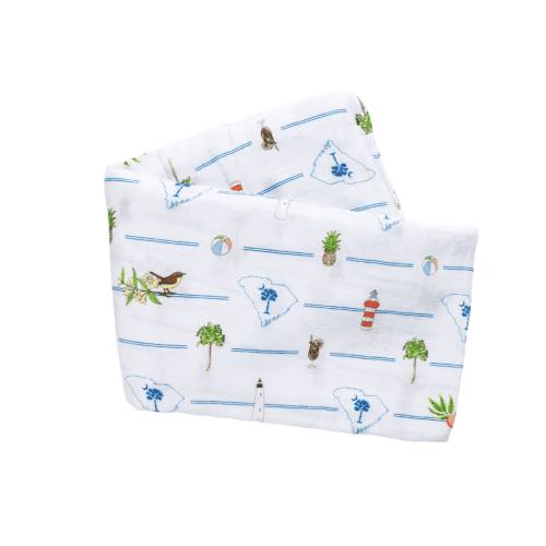 South Carolina Baby Muslin Swaddle Receiving Blanket