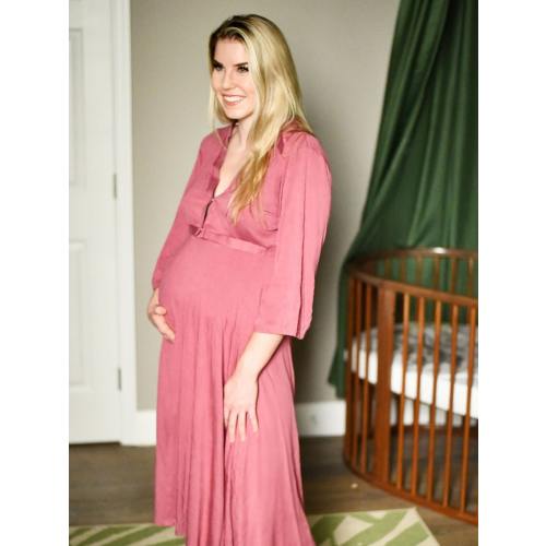 Read the full title    Lifted Labor/Postpartum Gown & Swaddle Set