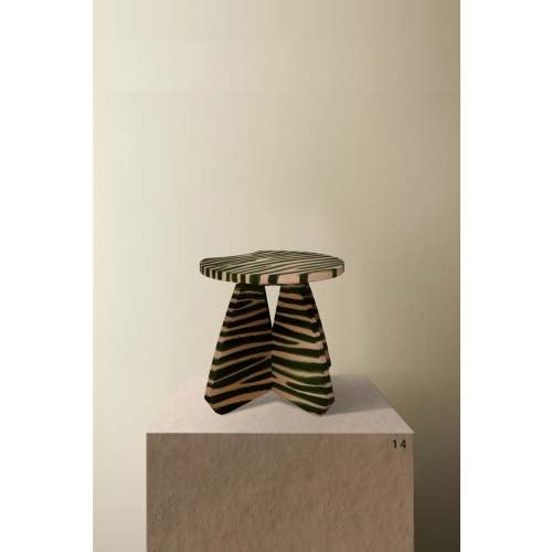 Riva Stool with Zebra Stripes