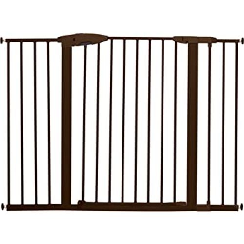 Munchkin® Easy Close XL™ Pressure Mounted Baby Gate for Stairs, Hallways and Doors, Walk Through with Door, 29.5" - 51.6" Wide, Metal, Bronze