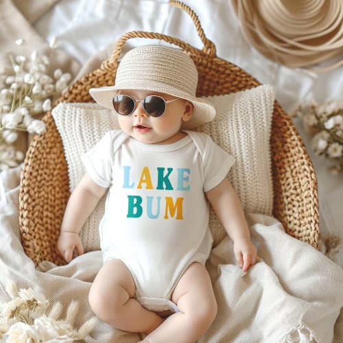 Summer Baby Outfit, Lake Bum Infant Bodysuit, Lake Baby Shower Gift for Boy or Girl