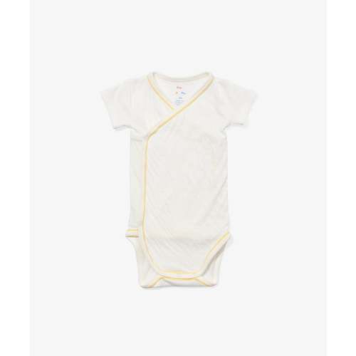 Crossbody Short Sleeve One-piece, Yellow Piping