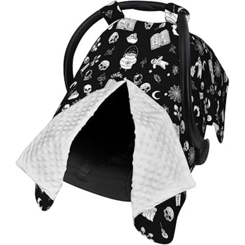 Gothic Baby Car Seat Canopy Cover Multi Use Nursing Cover for Mom Nursing Covers Newborn Goth Shower Gift