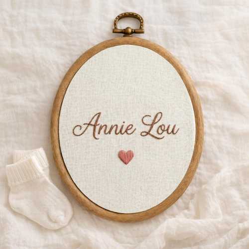 Personalized Embroidered Baby Announcement Sign,Baby Birth Announcement, Newborn Name Plate for Hospital, Baby Name Sign, Baby Shower Gift